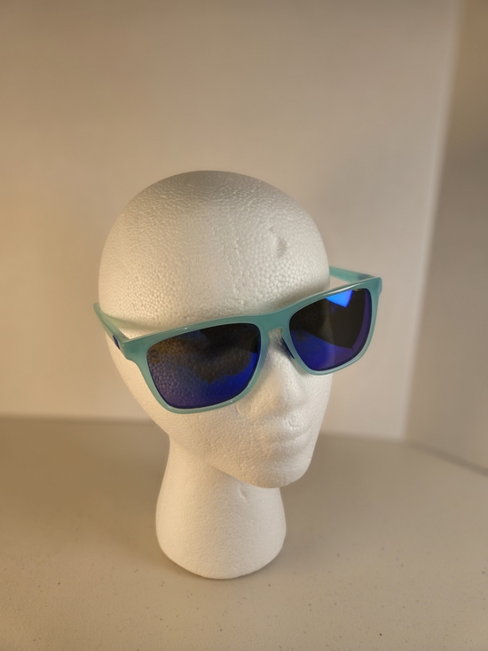 Knockaround Other - Knockaround Men's Teal Frame Sunglasses with Blue Mirrored Lenses